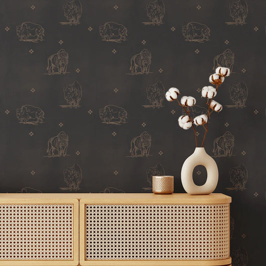 Buffalo Ranch Peel and Stick Removable Wallpaper