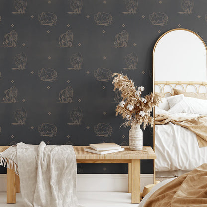 Buffalo Ranch Peel and Stick Removable Wallpaper