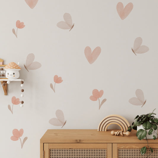 Butterfly and Heart Wall Stickers