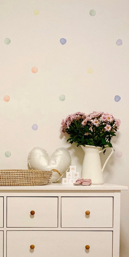 Candy Store Watercolor Wall Dots