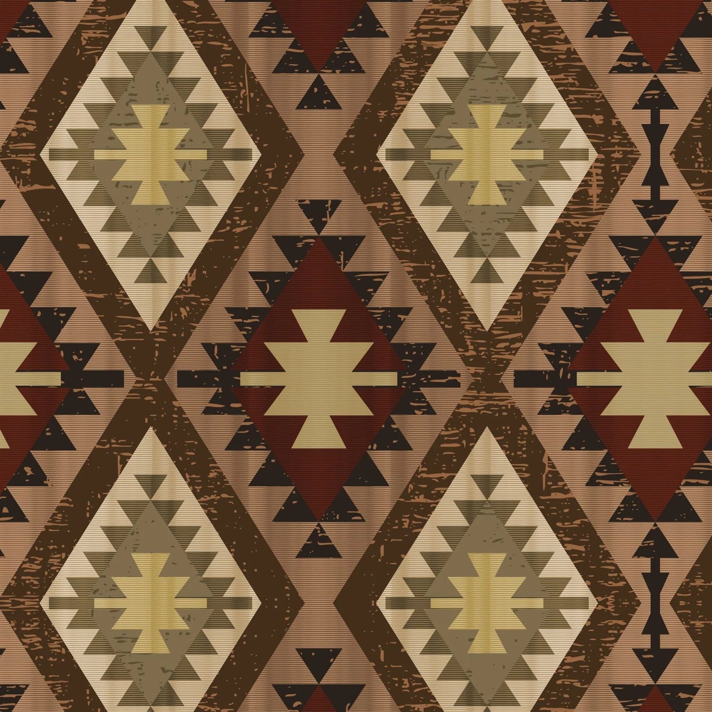 Cattleman's Quilt Wallpaper, Peel and Stick or Traditional