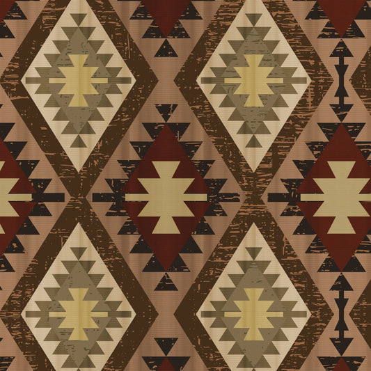 Cattleman's Quilt Wallpaper, Peel and Stick or Traditional