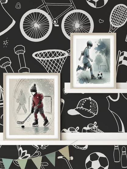 Chalkboard Sports Wallpaper