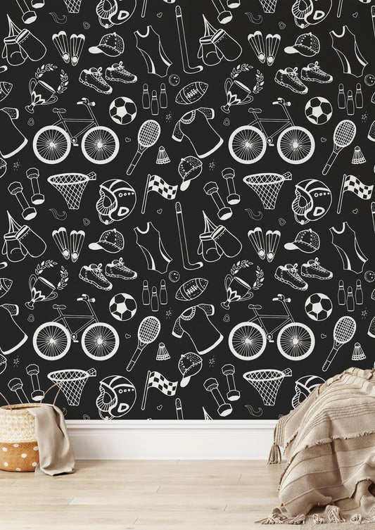 Chalkboard Sports Wallpaper