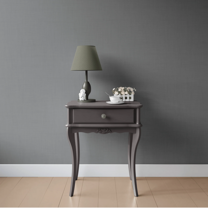 Charcoal Grey Grasscloth Peel and Stick Wallpaper (Faux)