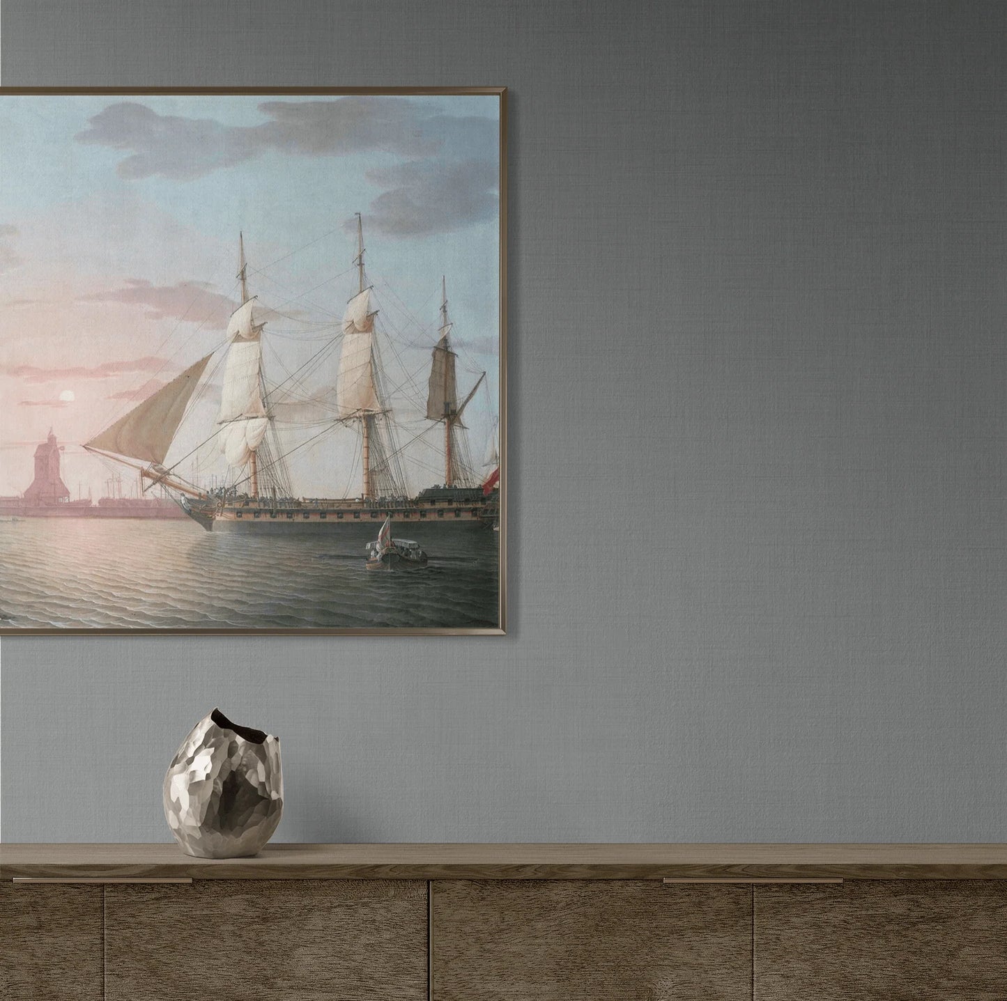 Charcoal Grey Grasscloth Peel and Stick Wallpaper (Faux)