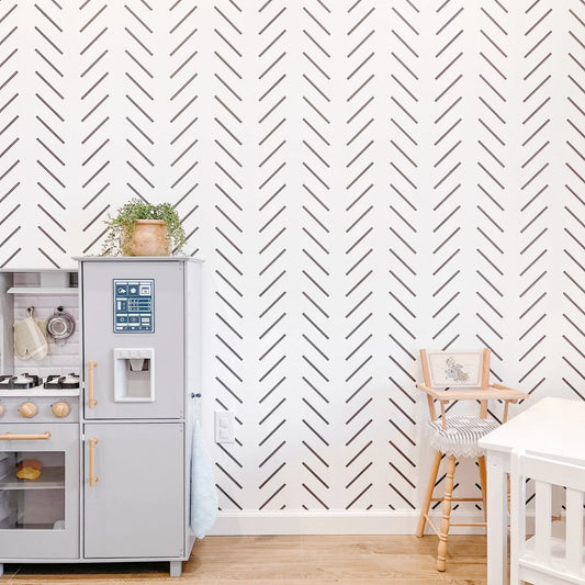 Chevron Herringbone Peel and Stick Wallpaper