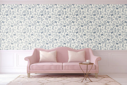 Coastal Cowgirl Peel and Stick Wallpaper (Blue)