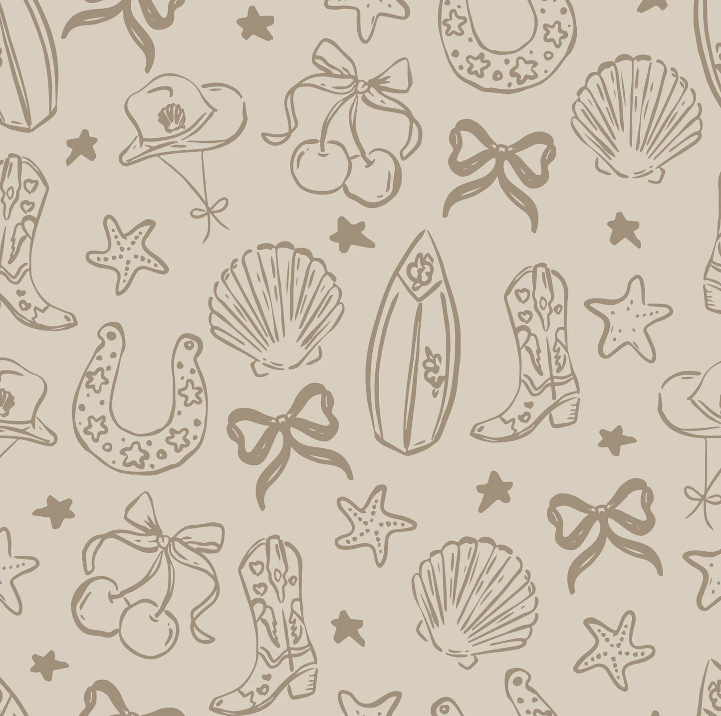 Coastal Cowgirl Peel and Stick Wallpaper (Neutral Brown)