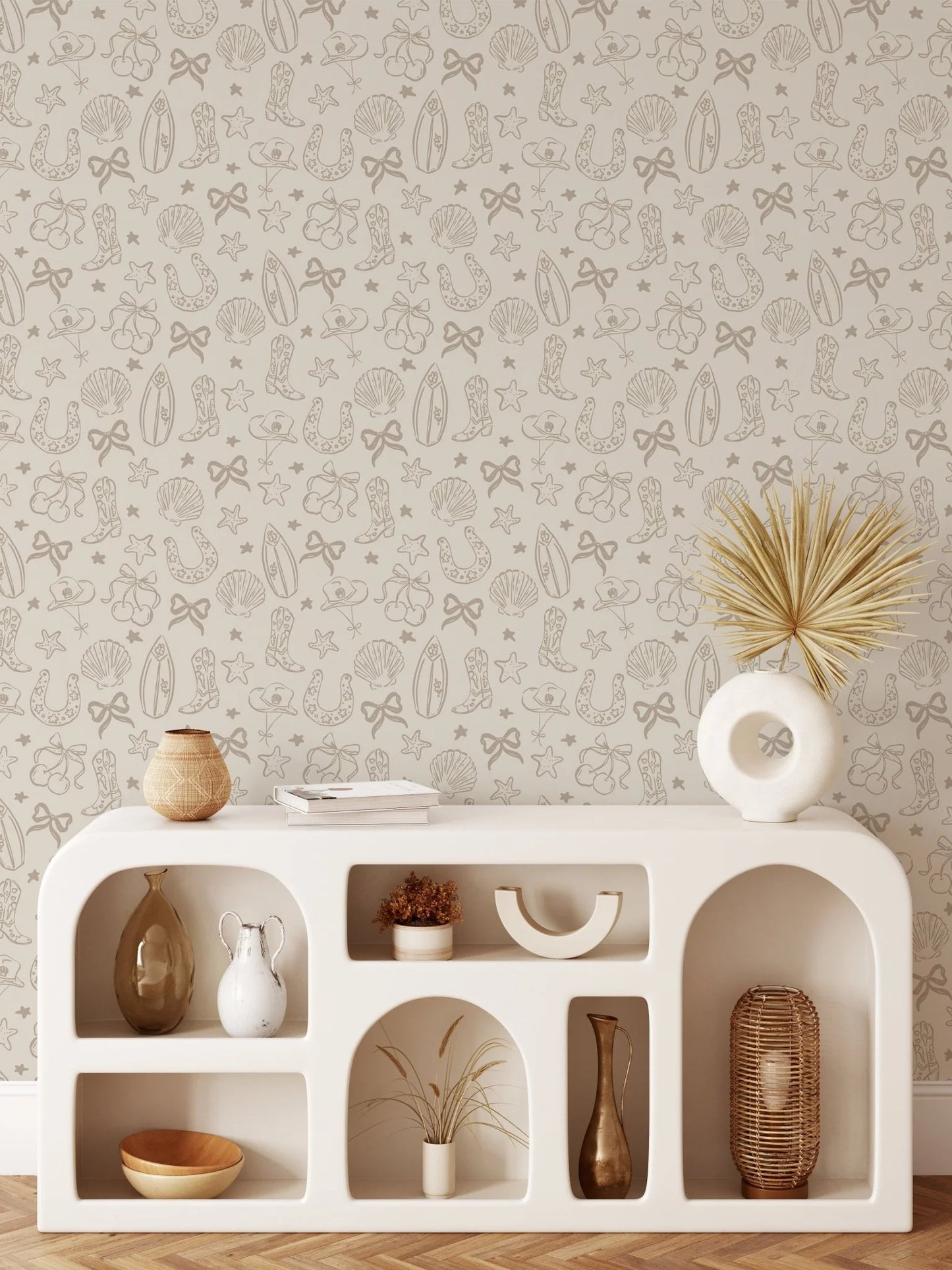 Coastal Cowgirl Peel and Stick Wallpaper (Neutral Brown)
