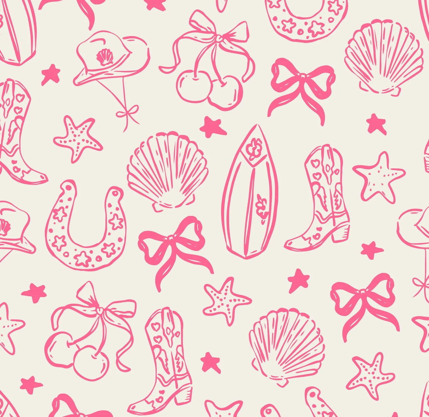 Coastal Cowgirl Peel and Stick Wallpaper (Pink)