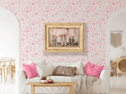 Coastal Cowgirl Peel and Stick Wallpaper (Pink)