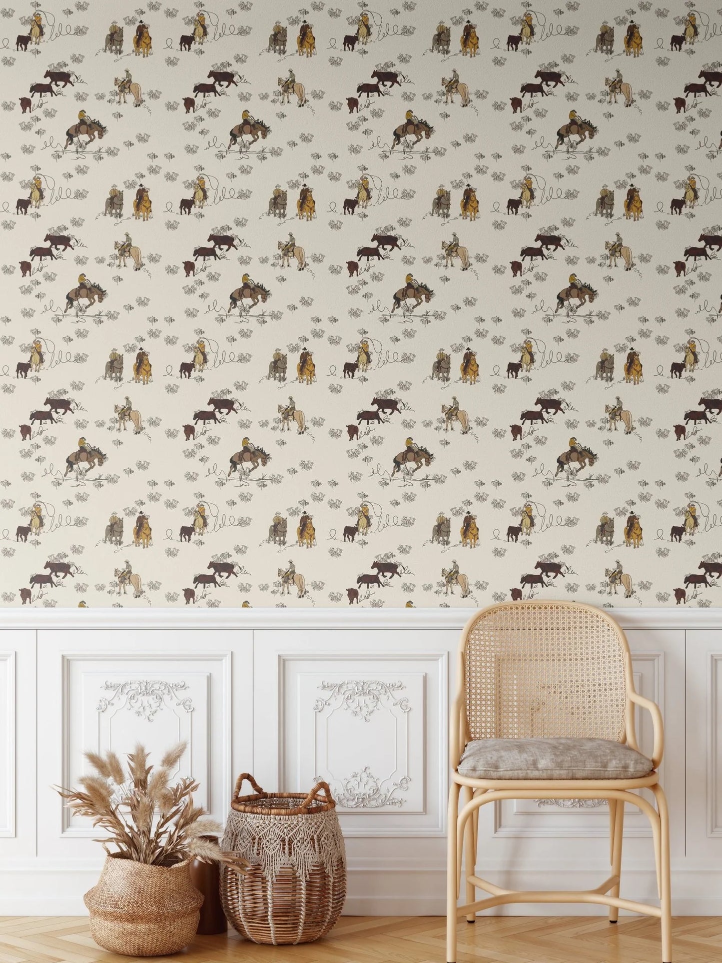 Cowboy Peel and Stick Wallpaper (Western Wallpaper)