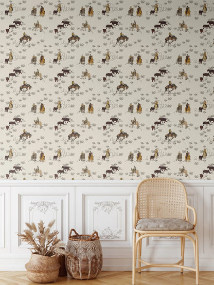 Cowboy Peel and Stick Wallpaper (Western Wallpaper)