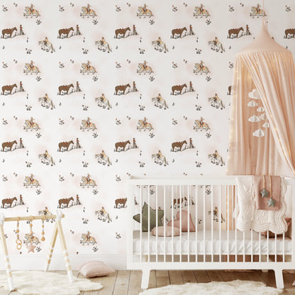Cowgirl Peel and Stick Wallpaper