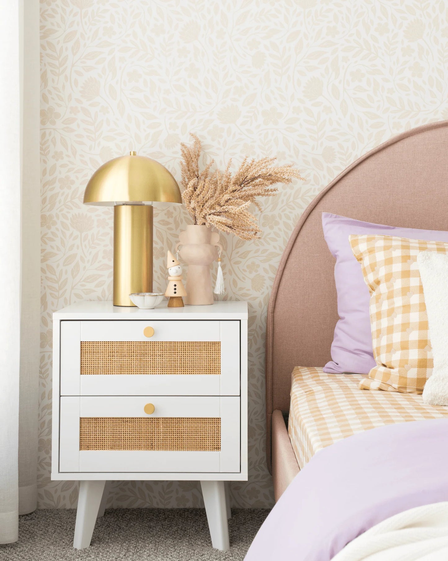 Cream Blossom Peel and Stick Wallpaper