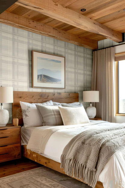 Cream Tartan Wallpaper