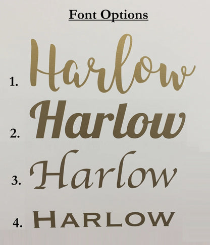 Custom Name Decal (Self Adhesive, Removable)
