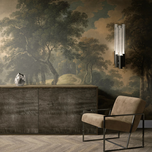 Deep Woodland Landscape Wall Mural (Peel and Stick)