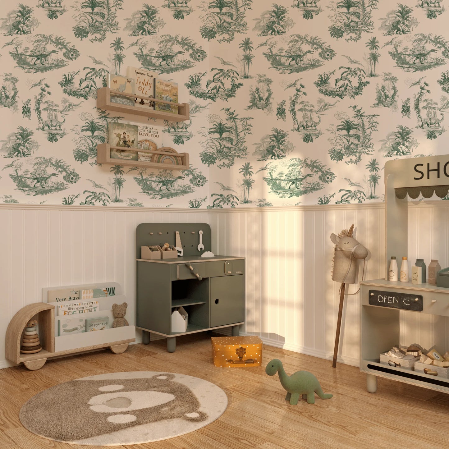 Dinosaur Toile Wallpaper