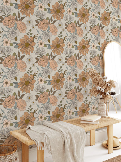 Ditsy Floral Peel and Stick Wallpaper
