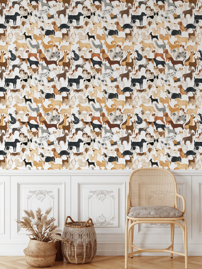 Dog Peel and Stick Wallpaper