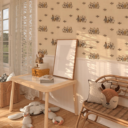 Ducks In a Row Peel and Stick Removable Wallpaper