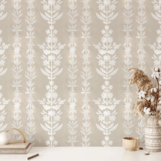 Earthy Tones Wallpaper, Peel & Stick and Removable