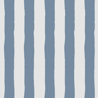 Eclectic Blue Stripe Wallpaper