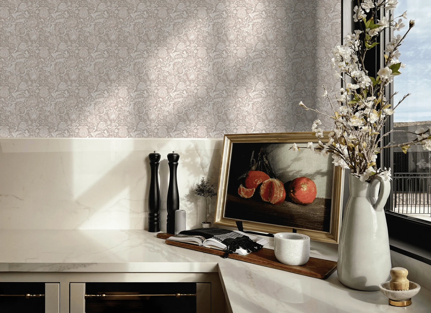 Embellished Blossom Peel and Stick Wallpaper (Self-Adhesive)
