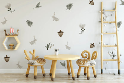 Enchanted Rabbit Wall Stickers (Peel and Stick Decals)
