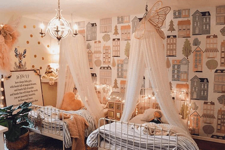 European Houses Peel and Stick Wallpaper