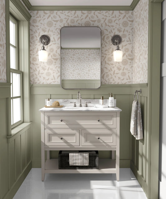 Faded Blush Floral Peel and Stick Wallpaper (Self-Adhesive)