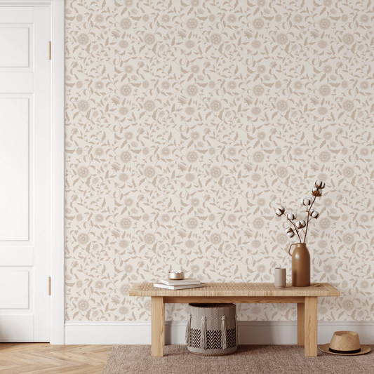 Faded Blush Floral Peel and Stick Wallpaper (Self-Adhesive)