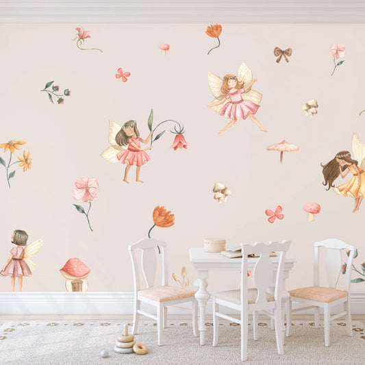 Fairy Garden Wall Stickers (Peel and Stick Decals)
