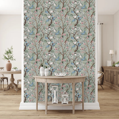 Fine Chinoiserie Peel and Stick Wallpaper