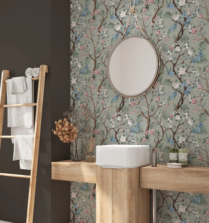 Fine Chinoiserie Peel and Stick Wallpaper