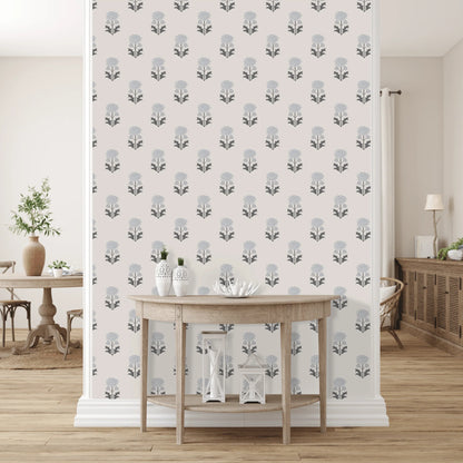 Floral Blueprint Peel and Stick Wallpaper