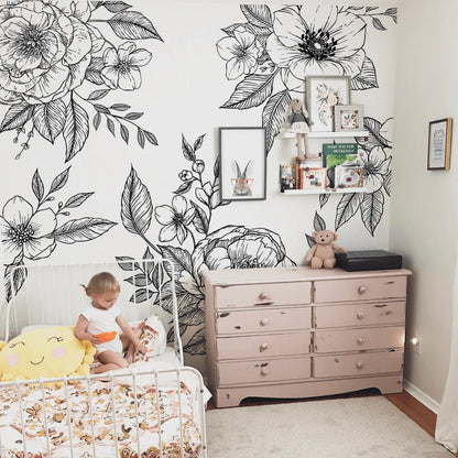 Flores del Sol Wall Mural (Peel & Stick)