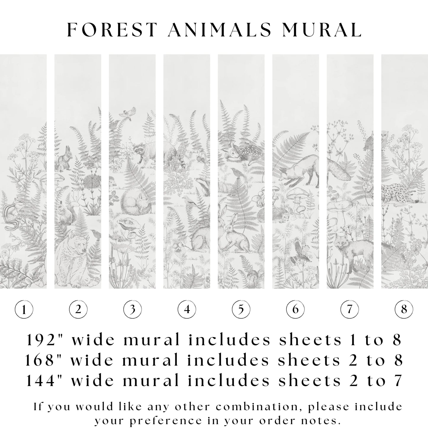 Forest Animals Wall Mural