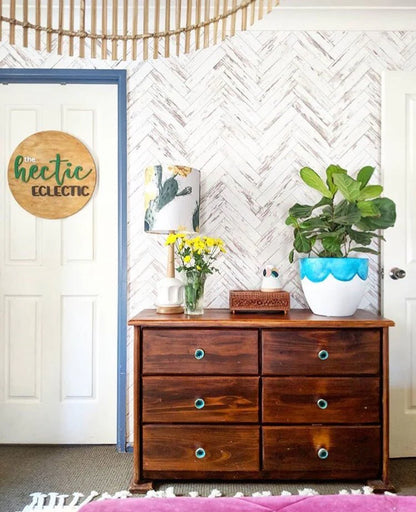 Herringbone Peel and Stick Wallpaper