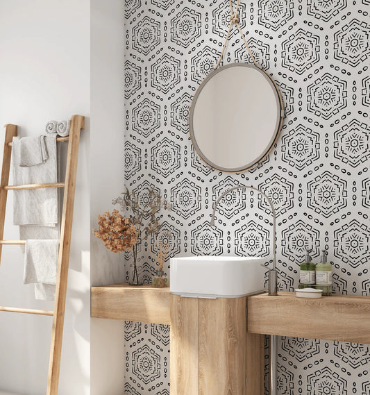 Hexagon Wallpaper, Peel & Stick and Removable