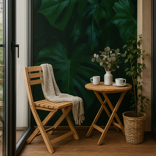 Midnight Jungle – Dark Tropical Leaf Wallpaper