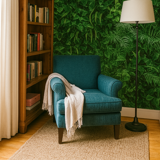 Tropical Haven – Deep Green Foliage Wallpaper