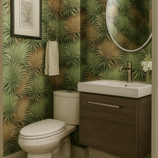 Natural Palms: Tropical Wallpaper for Modern Bathrooms