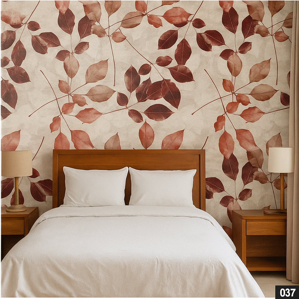 Autumn Leaves: Warm Wallpaper in Earth and Wine Tones