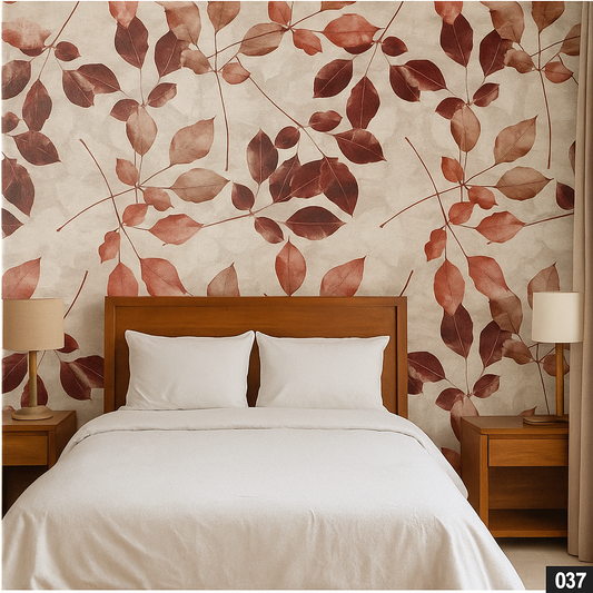 Autumn Leaves: Warm Wallpaper in Earth and Wine Tones