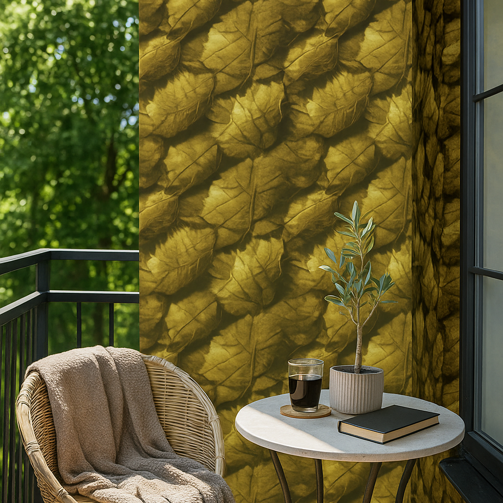 Natural Refuge – Earth-Toned Leaves Wallpaper