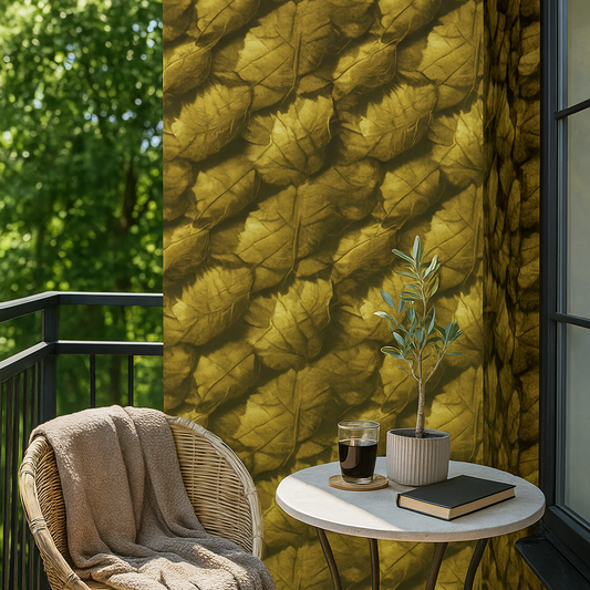 Natural Refuge – Earth-Toned Leaves Wallpaper