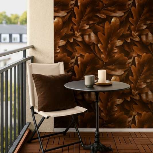 Autumn Oak: Warm Brown Nature-Inspired Wallpaper